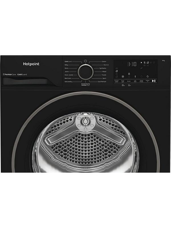 Hotpoint C HSD 82M BB UK - Black 8KG Heat Pump Tumble Dryer - Cold Guard - G Energy - Image 4