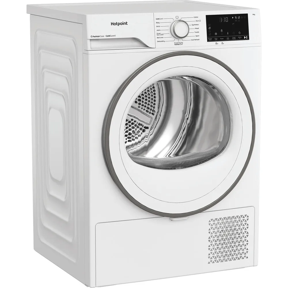 Hotpoint C HD 93M WWS UK - White 9KG Heat Pump Tumble Dryer - Cold Guard - D Energy Rating - Image 2