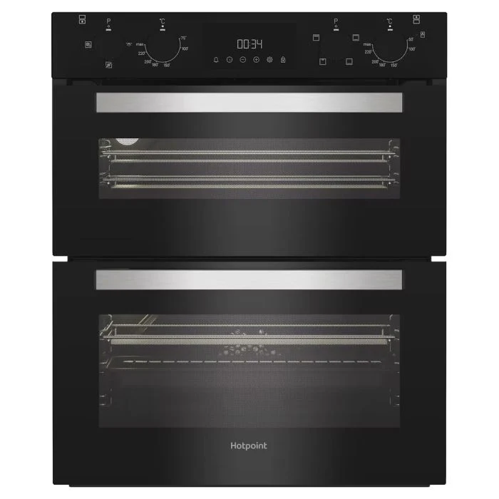 Hotpoint DUH 10D B- Black Double Oven - 86L - A Energy