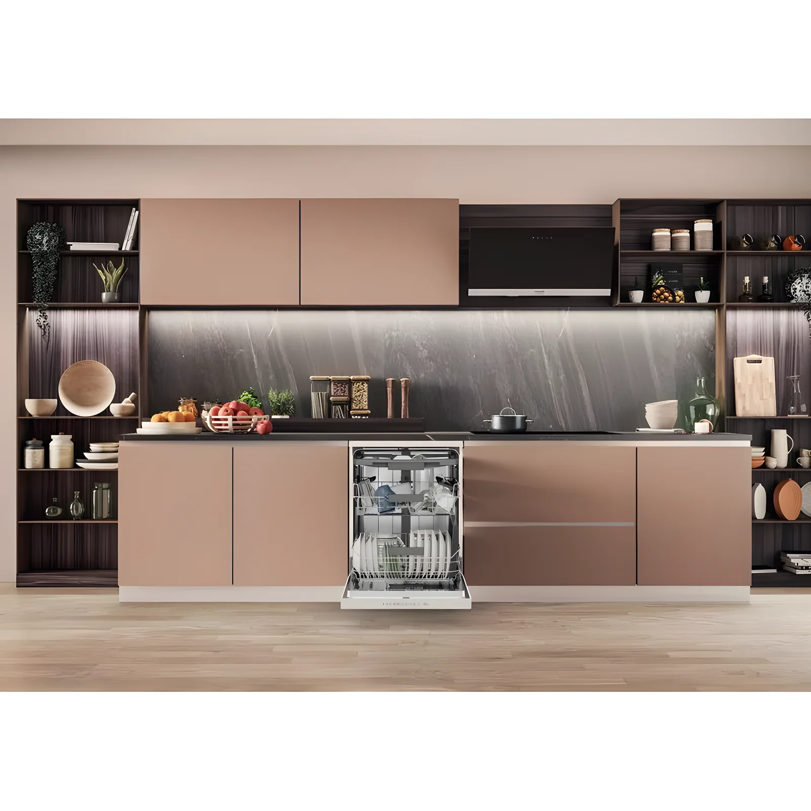 Hotpoint H7FHS51WUK - White Freestanding Full Size Dishwasher - Third Rack - B Energy - Image 2