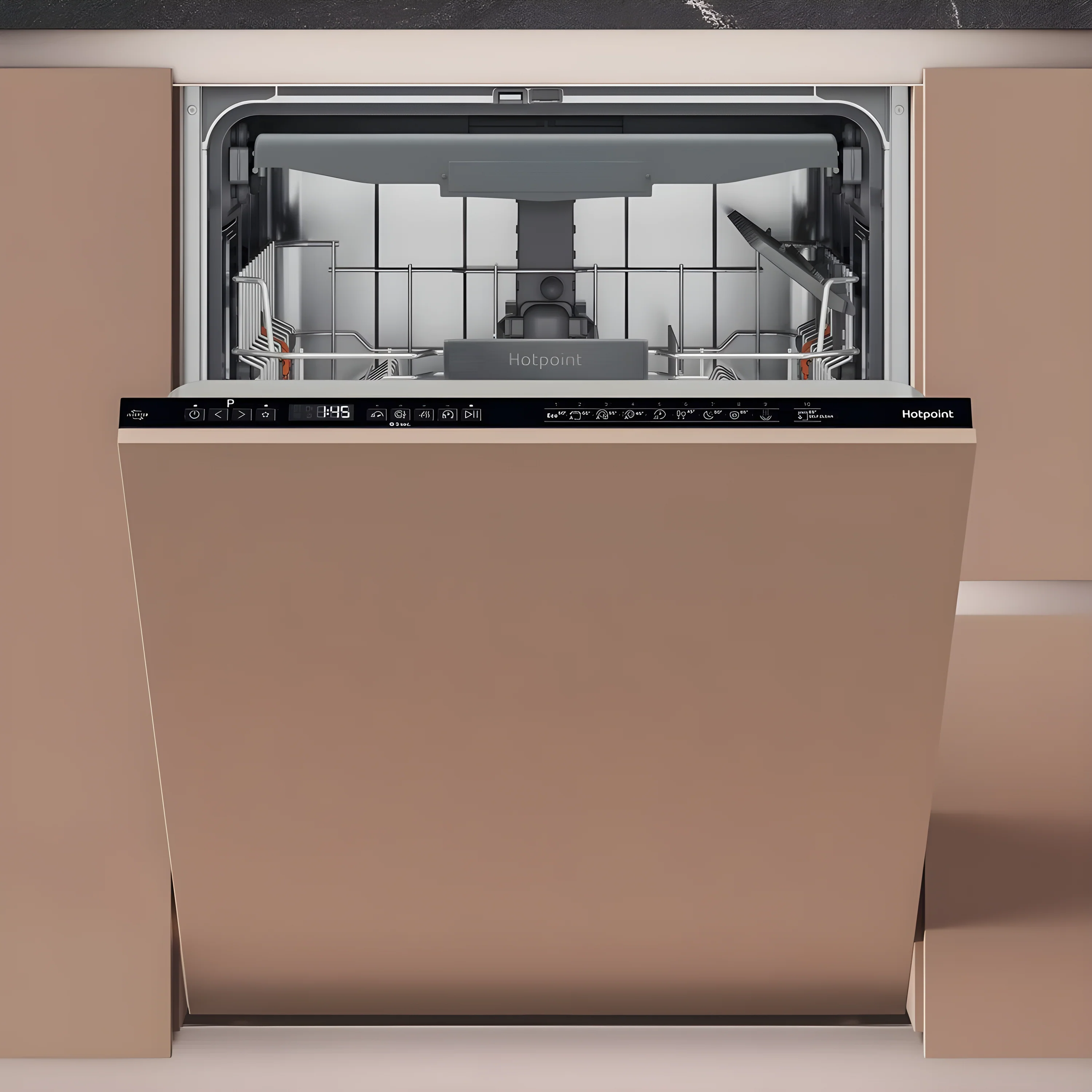 Hotpoint H7IC16M6 UK - Black 16 Place Settings Dishwasher - Integrated - C Energy Rated
