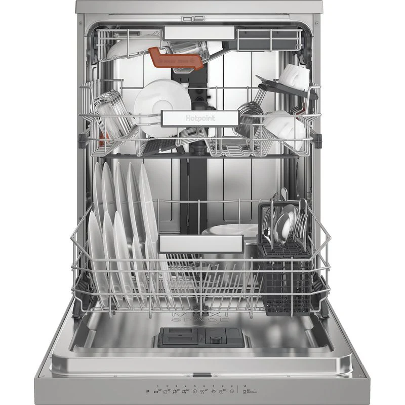 Hotpoint H8F HS61X UK - Stainless Steel Dishwasher - Full Size - A Energy Rating - Image 4