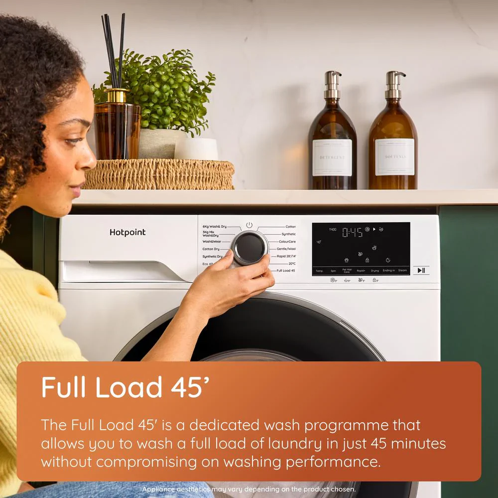 Hotpoint HBD 1781 ANTI STAIN UK - White 10KG/7KG Washer Dryer - 1800 RPM - A-10% | D Energy - Image 9