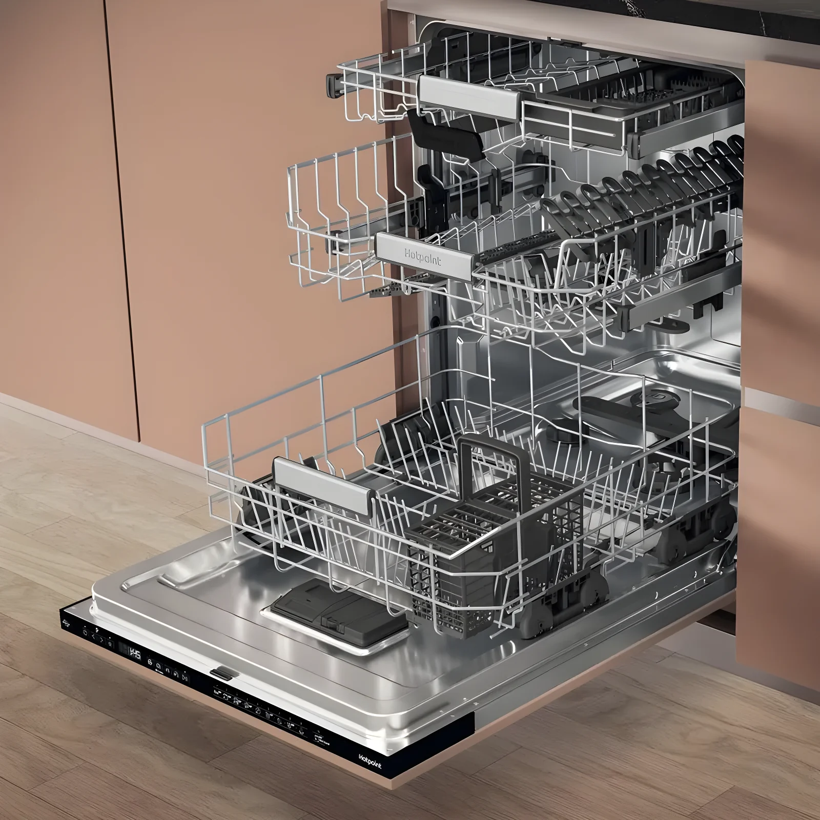 Hotpoint HD8I HP42 L UK - 14 Place Setting Built-in Dishwasher - C Energy Rating - Image 2