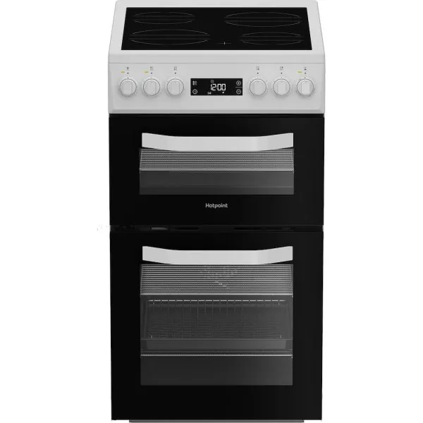 Hotpoint HDE5VDCW - White Electric Cooker - 50cm Ceramic Hob - A Energy