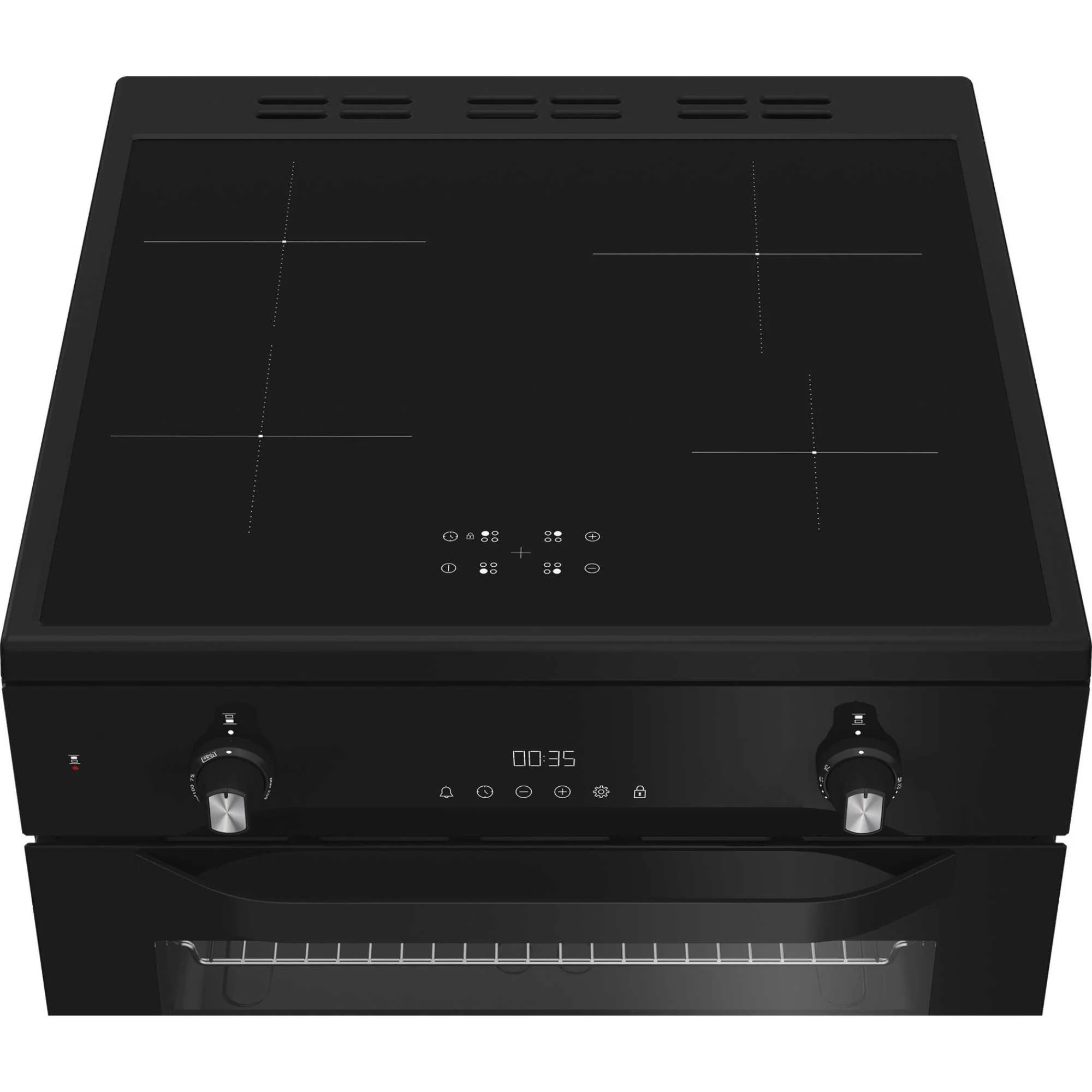 Hotpoint HDE6IDC2B1 - Black Electric Double Oven Cooker - 4 Zone Induction Hob - A Energy - Image 4