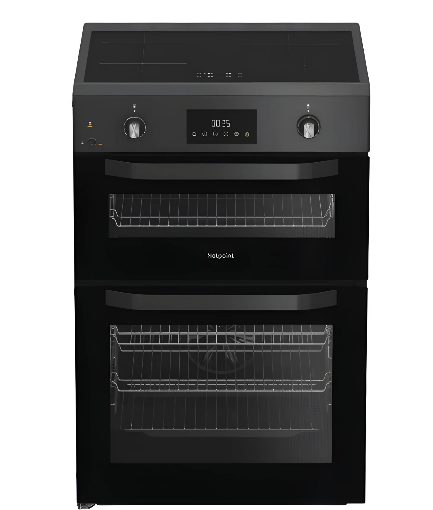 Hotpoint HDE6IDC2SA - Anthracite Electric Cooker - 75L + 38L Dual Cavity - A Rated