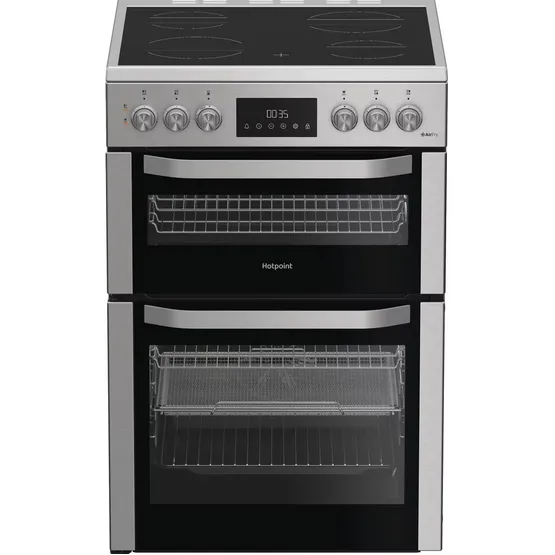 Hotpoint HDE6VDCAX - Inox 60cm Electric Double Cooker - 75L Capacity