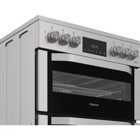 Hotpoint HDE6VDCAX - Inox 60cm Electric Double Cooker - 75L Capacity - Image 2