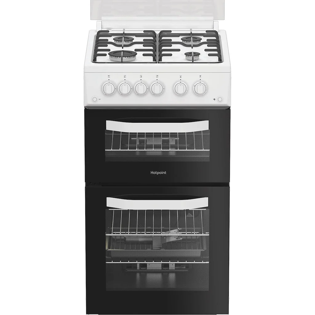 Hotpoint HDG5GCW - White Gas Double Cooker - 59L - A+ Energy
