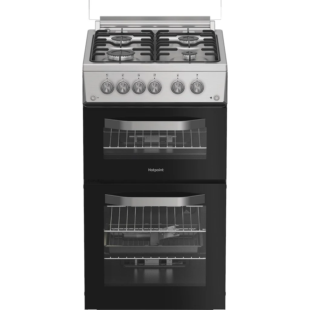 Hotpoint HDG5GCX - Inox 50cm Gas Double Cooker - A+ Energy