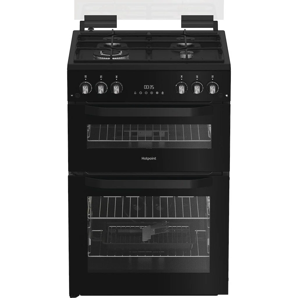 Hotpoint HDG6GDC2TWB1 - Black Gas Cooker - 60cm - A+ Energy