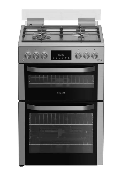 Hotpoint HDG6GDCWX - Stainless Steel Gas Cooker - 78L - A+ Energy