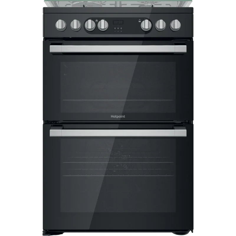 Hotpoint HDM67G9C2CSB/U - Black 4 Zone Dual Fuel Cooker - Catalytic cleaning - A energy