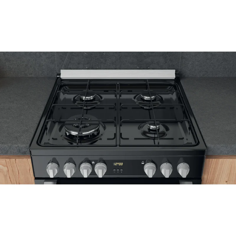 Hotpoint HDM67G9C2CSB/U - Black 4 Zone Dual Fuel Cooker - Catalytic cleaning - A energy - Image 2