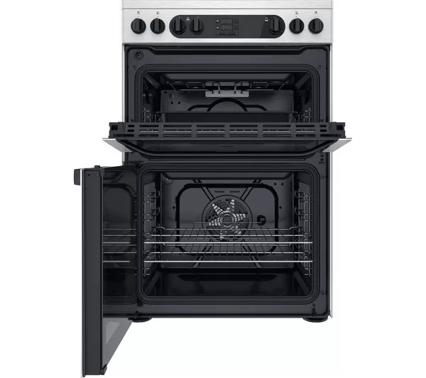 Hotpoint HDM67V9DCX/UK - Stainless Steel Electric Ceramic Cooker - 77L/49L Dual Oven - A Energy - Image 2