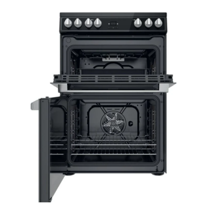 Hotpoint HDT67V9H2CB/UK - Black 4 Zone Electric Cooker - Catalytic cleaning - A/A energy - Image 2