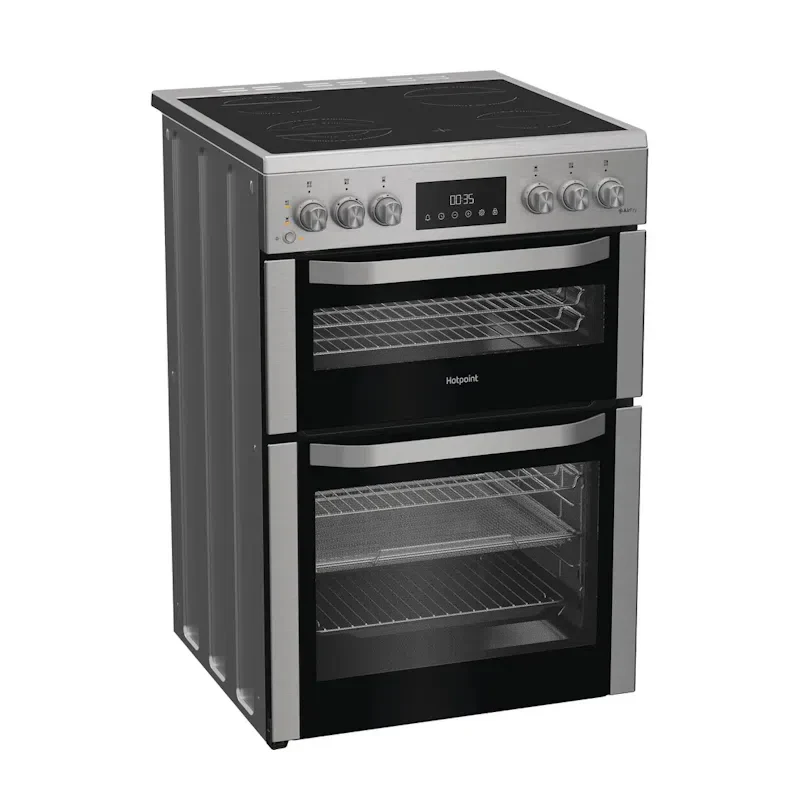 Hotpoint HFE6VDC2ASX - Stainless Steel 60cm Double Oven Ceramic Cooker - A/A Energy Rating - Image 2