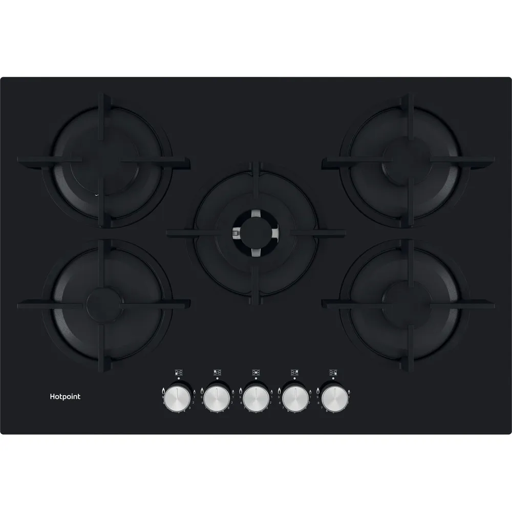 Hotpoint HGS 72S BK - Black 5 Zone Gas Hob - Image 2