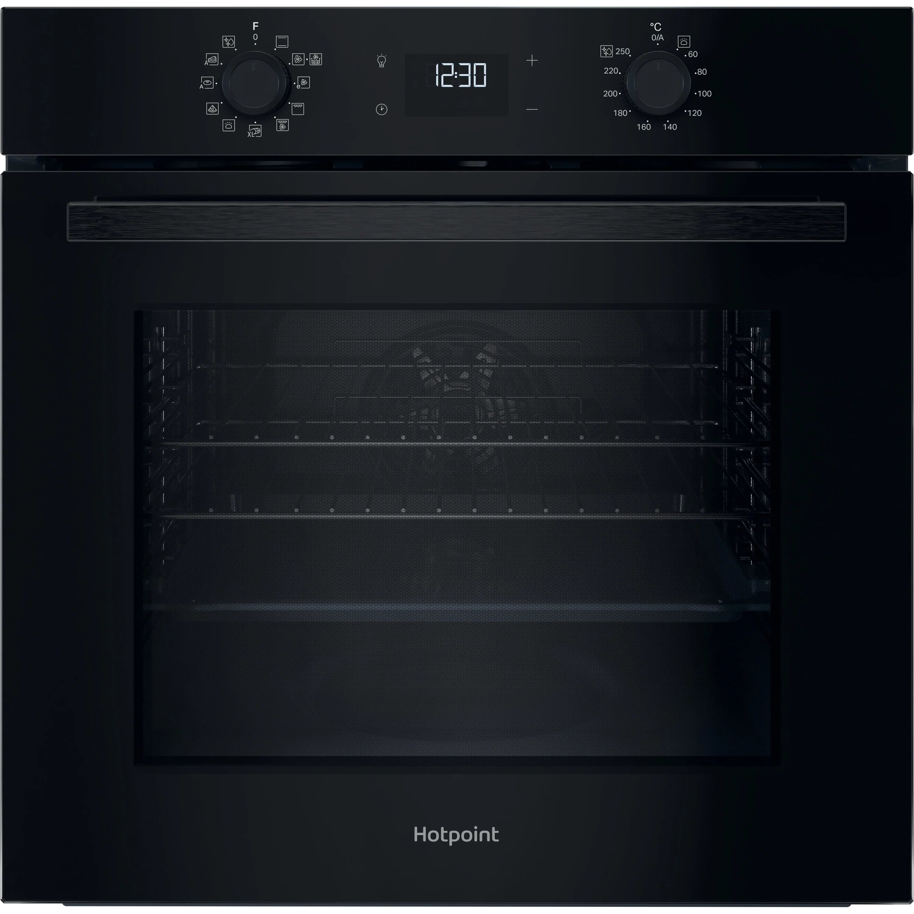 Hotpoint HO 458H B UK - Black Single Oven - 71L - A+ Energy