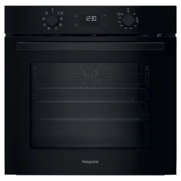 Hotpoint HO475PBUK - Black Single Oven - 71L - A++ Energy