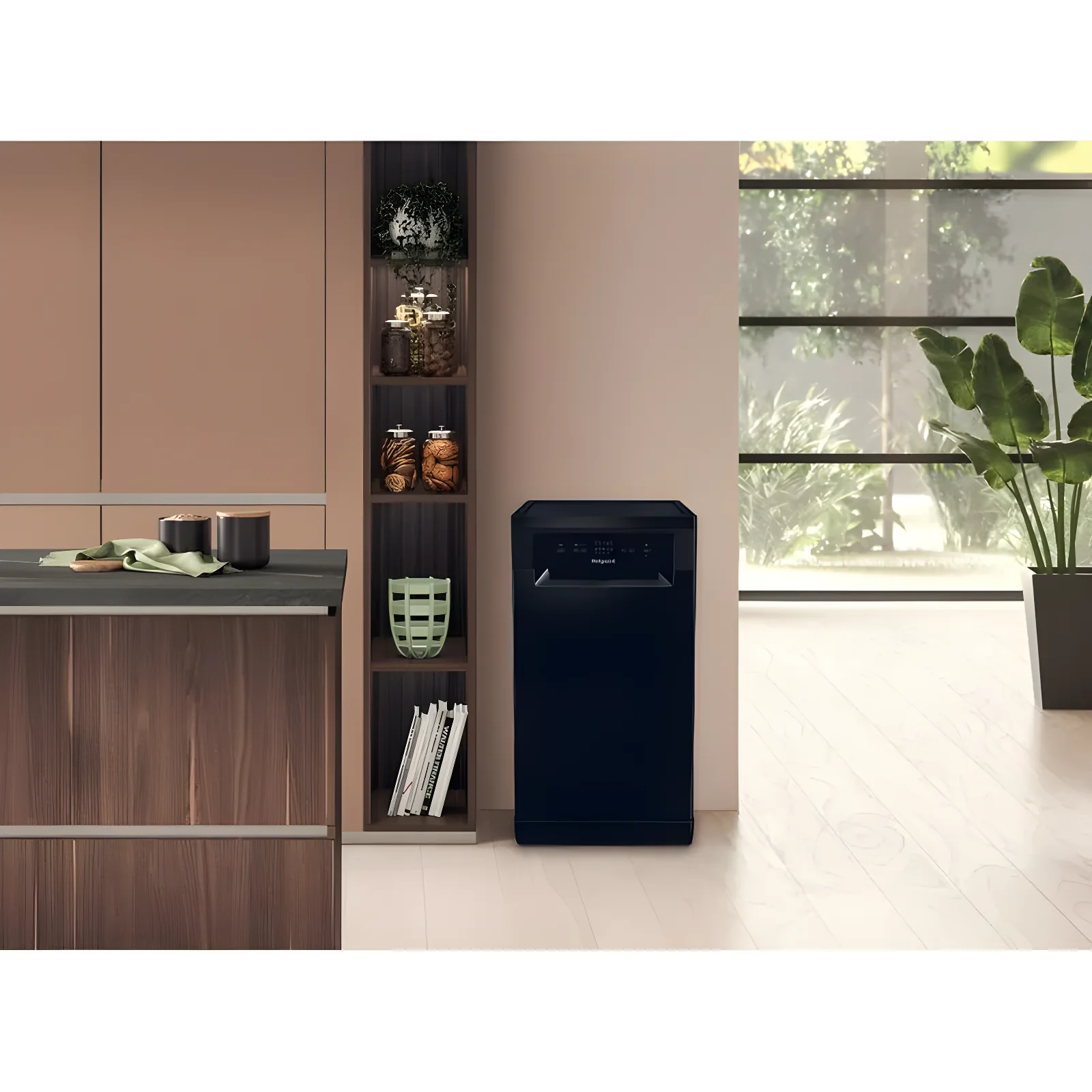 Hotpoint HP2FD10CS90BUK - Black Freestanding Slimline Dishwasher - 10 Place Settings - D Energy - Image 4