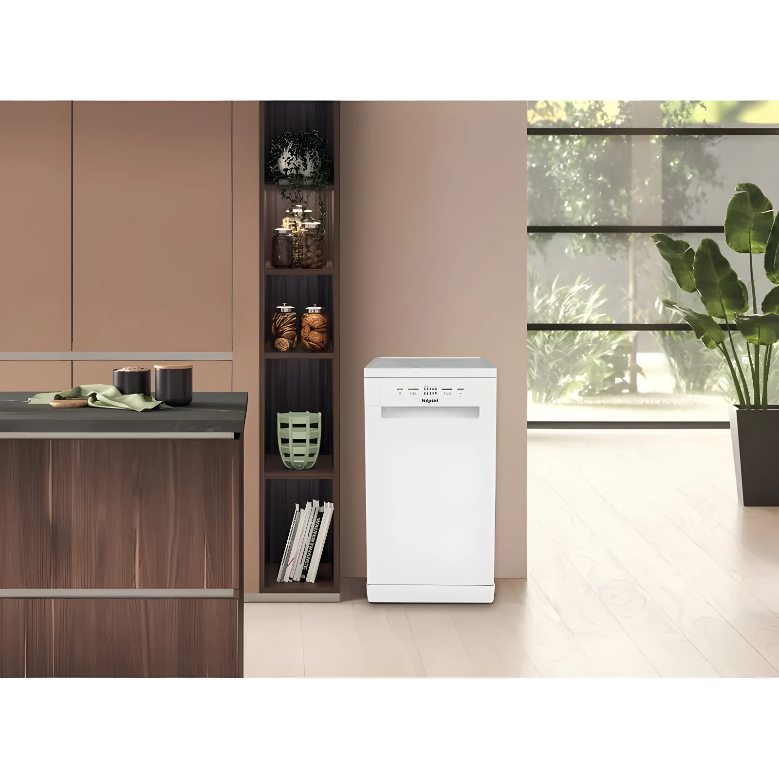 Hotpoint HP2FD10CS90WUK - White Freestanding Slimline Dishwasher - 10 Place Settings - D Energy - Image 4