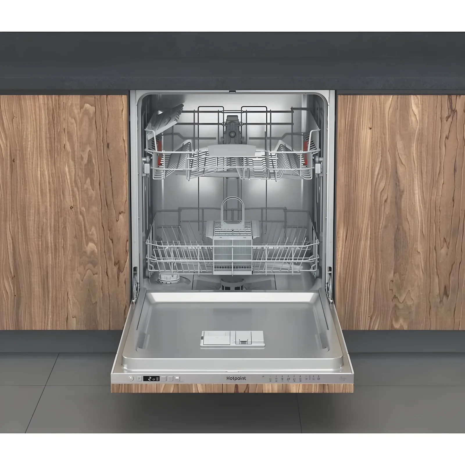 Hotpoint HP2IFC14BN6UK - Black Integrated Dishwasher - 14 Place Settings - C Energy - Image 3