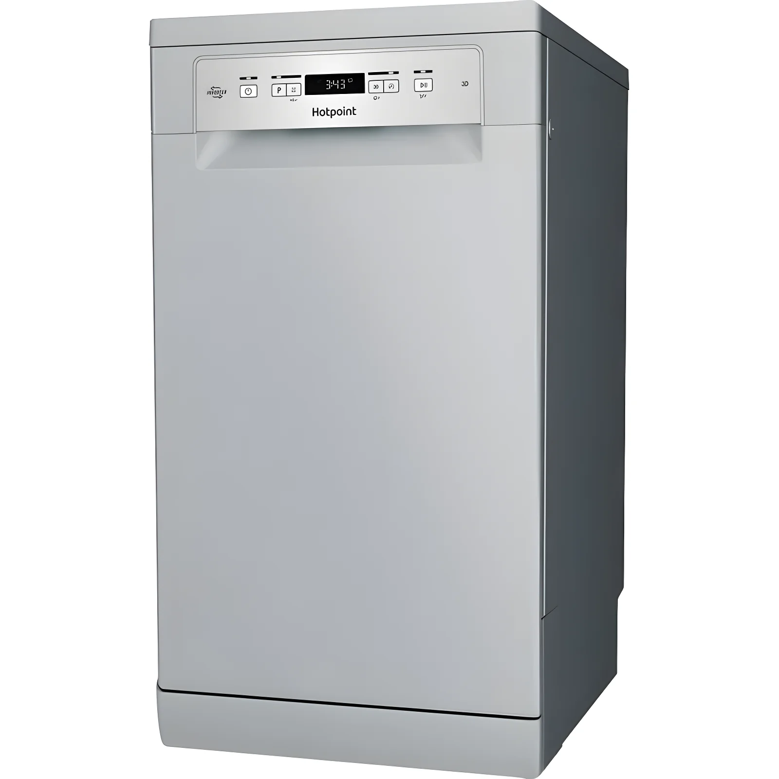 Hotpoint HP3FC10BS7A0SUK - Silver Freestanding Slimline Dishwasher - 10 Place Settings - C Energy - Image 2