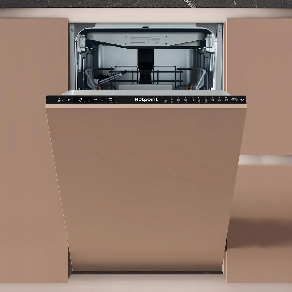 Hotpoint HP6IC11BS7LA0UK - Silver 45cm Integrated Slimline Dishwasher - C Energy