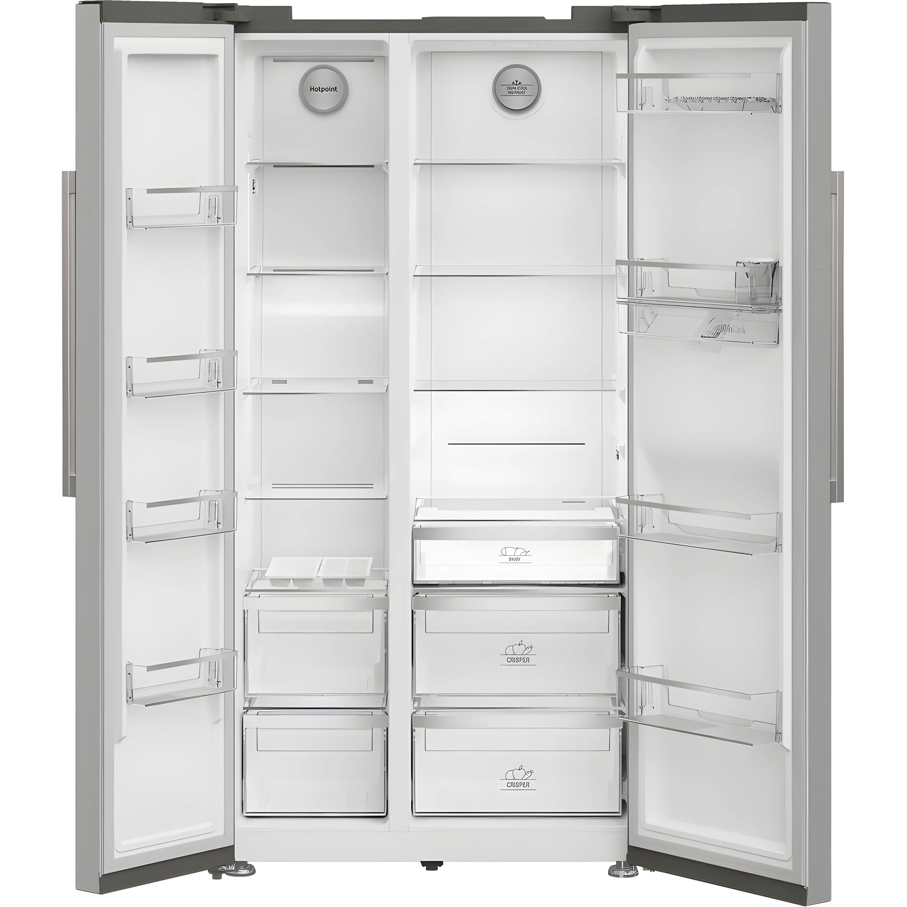Hotpoint HPG2 6583W XP4UK - Silver American Fridge Freezer - 588L - E Energy Rating - Image 3