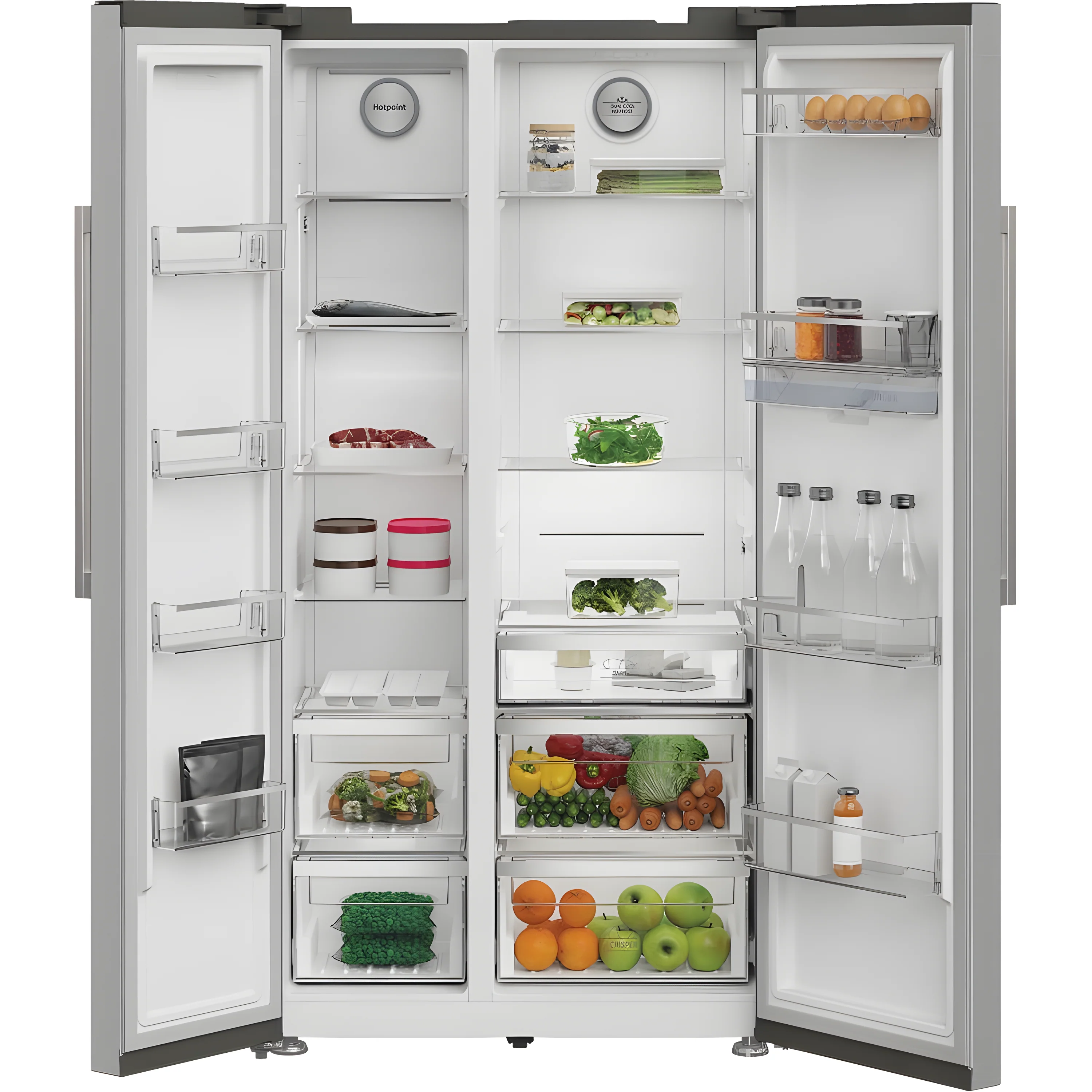Hotpoint HPG2 6583W XP4UK - Silver American Fridge Freezer - 588L - E Energy Rating - Image 4