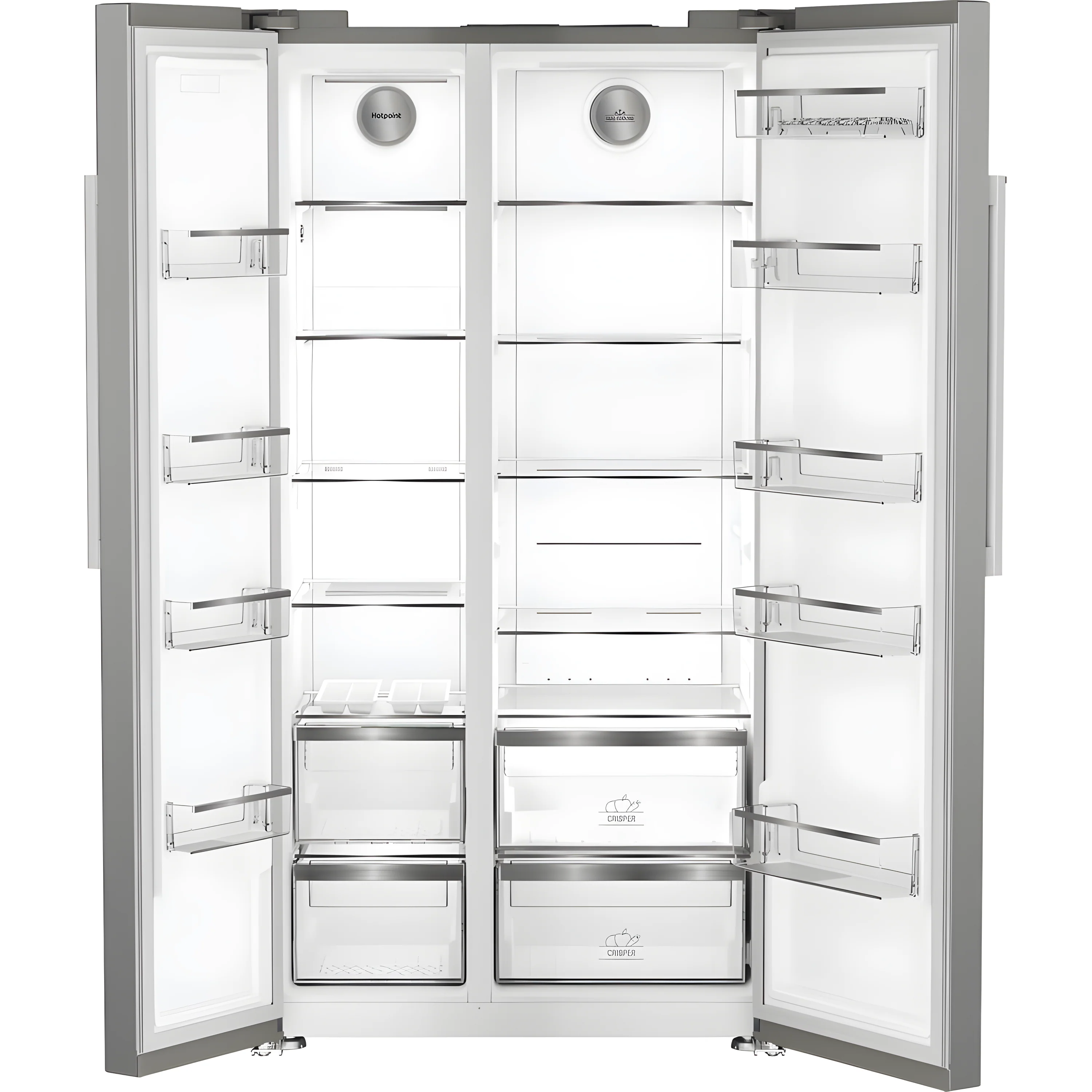 Hotpoint HPG2 6592 XP4UK - Stainless Steel American Fridge Freezer - 593L - E Energy Rating - Image 3