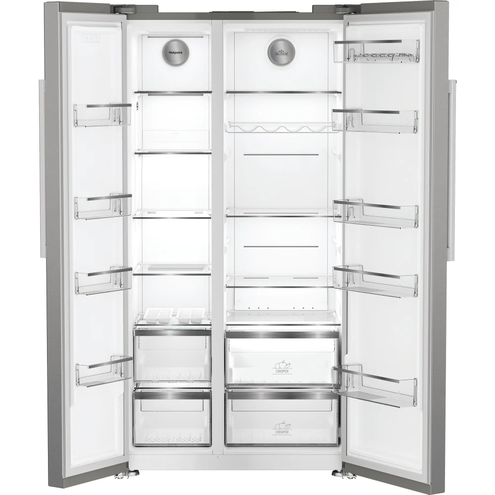 Hotpoint HPG2 6592 XP4UKWR - Silver American Fridge Freezer - 593L - E Energy Rating - Image 4