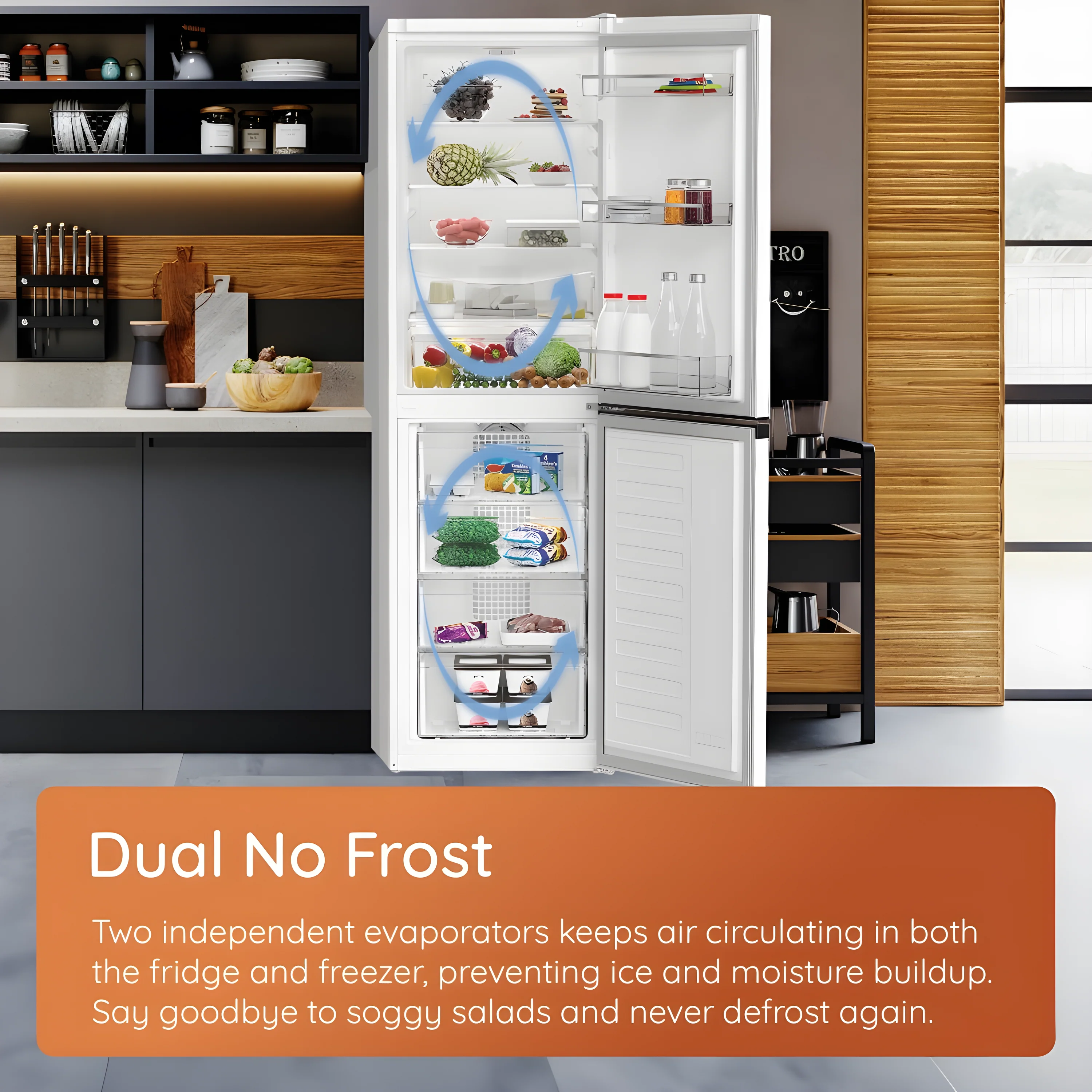 Hotpoint HPK 26363 W4UK - White Fridge Freezer - 316L No Frost - E Energy - Image 3