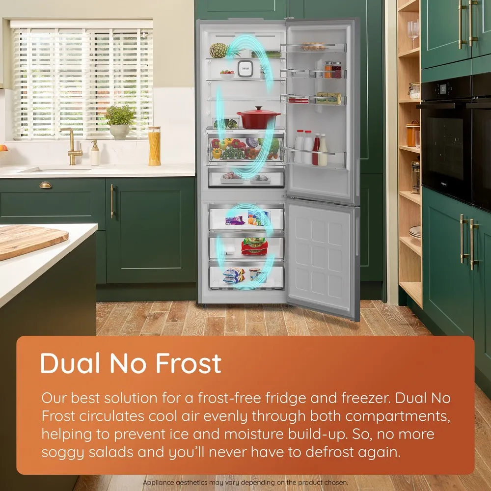 Hotpoint HPK 26412W XP5UK - Brushed Steel 70/30 Fridge Freezer - Garage Safe - Dual No Frost - D Energy - Image 12