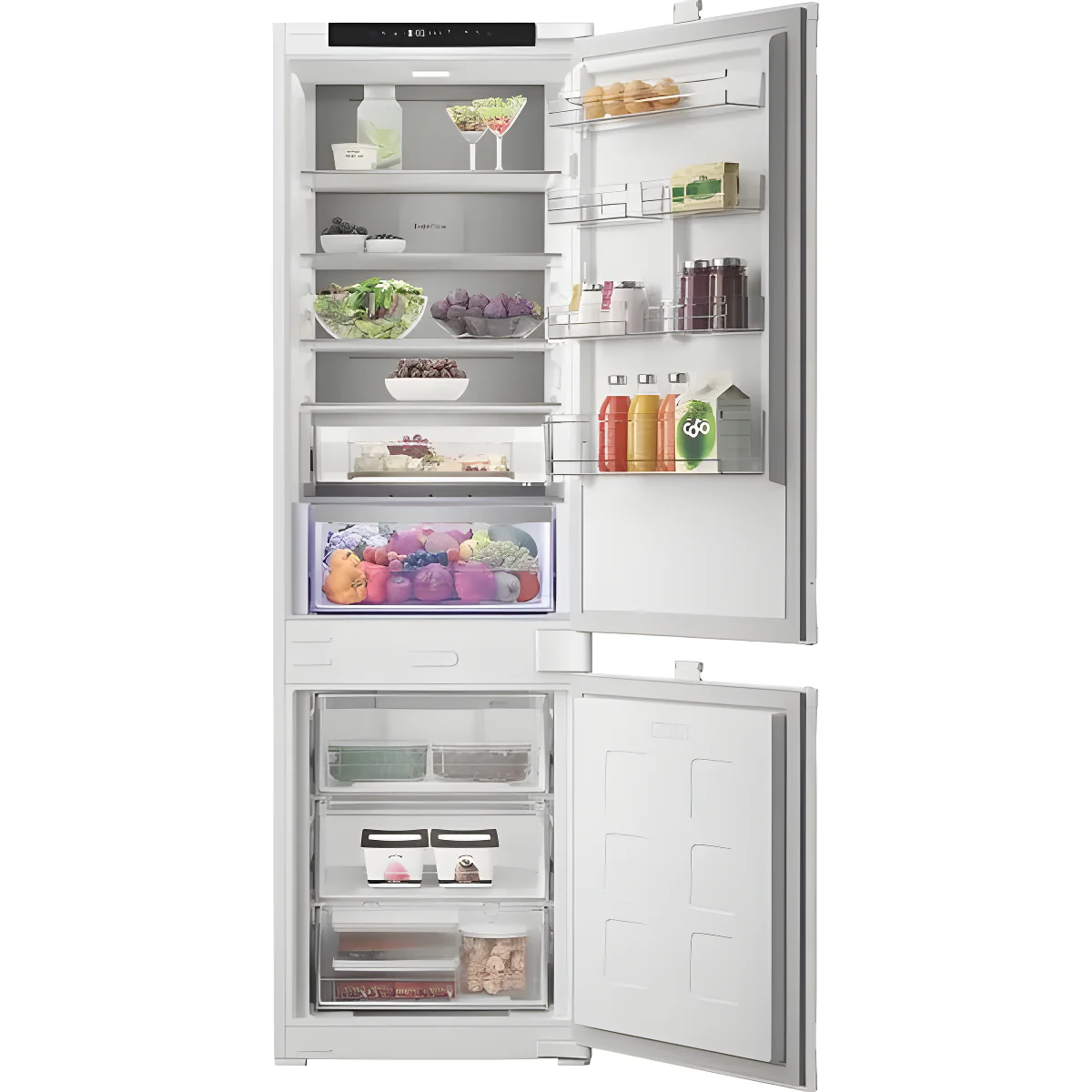 Hotpoint HPK2 5292 B4UK - Black Integrated Fridge Freezer - Dual No Frost - E Energy - Image 2
