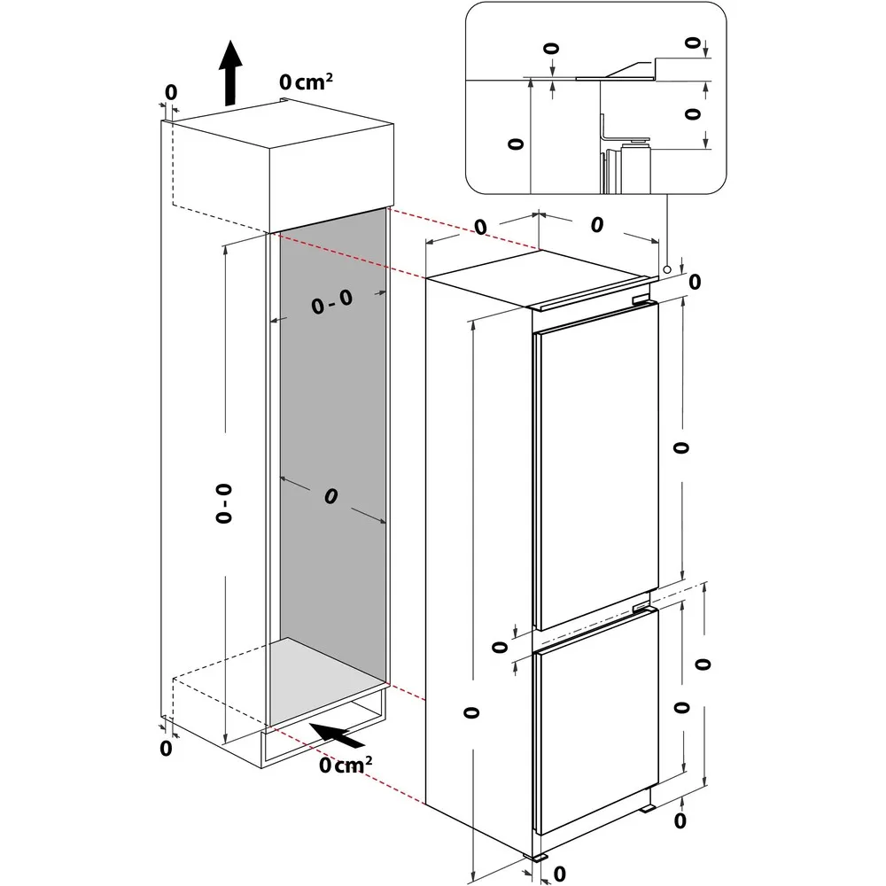 Hotpoint HPK2 5293 B5UK - Zinc Metal 70/30 Integrated Fridge Freezer - 270L - D Energy - Image 10
