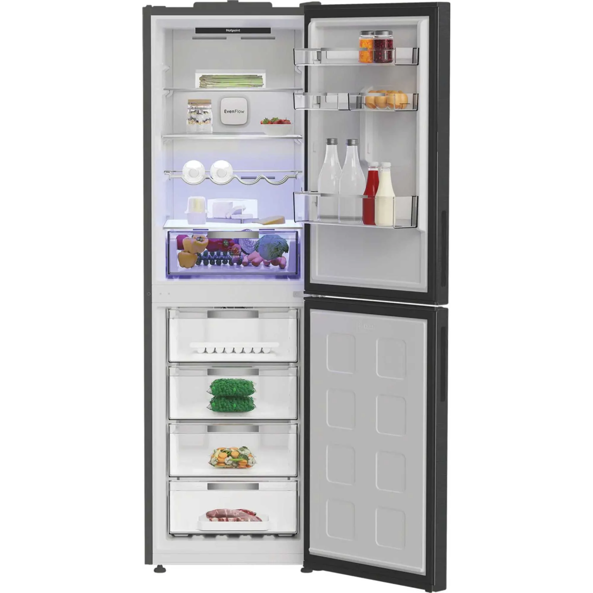 Hotpoint HPKF 6353 XBR4UK - Manhattan Gray Fridge Freezer - 317L - E Energy - Image 3