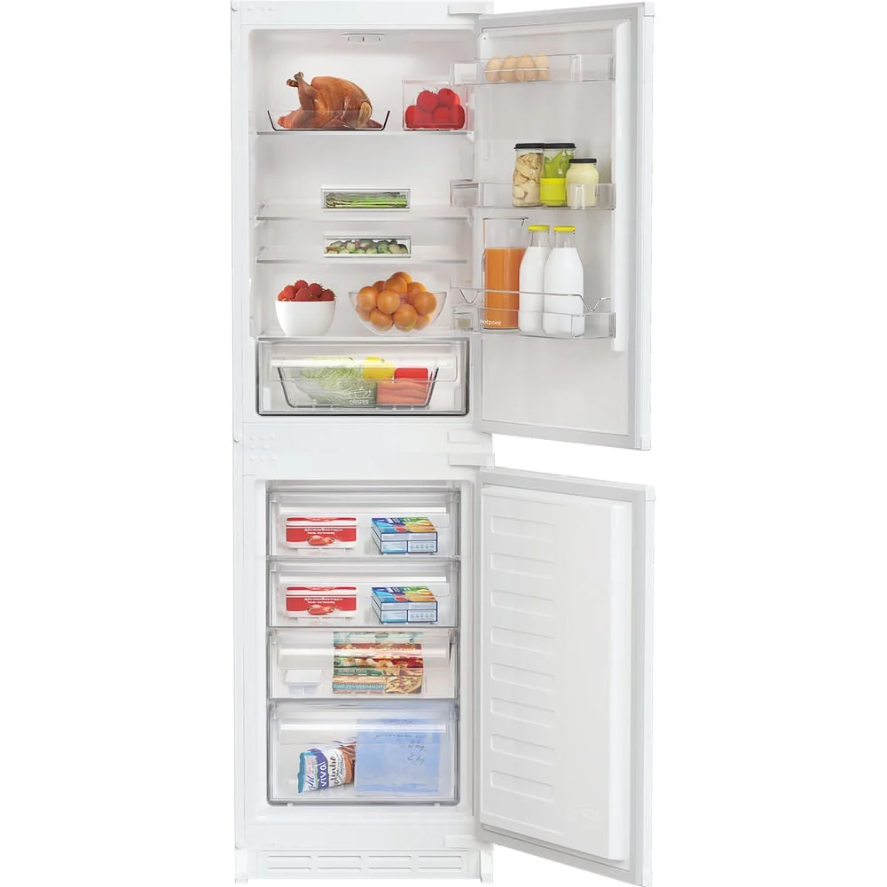 Hotpoint HPKS 1262B4 UK - White Integrated Fridge Freezer - 265L Capacity - -Low Frost- E Energy Rating
