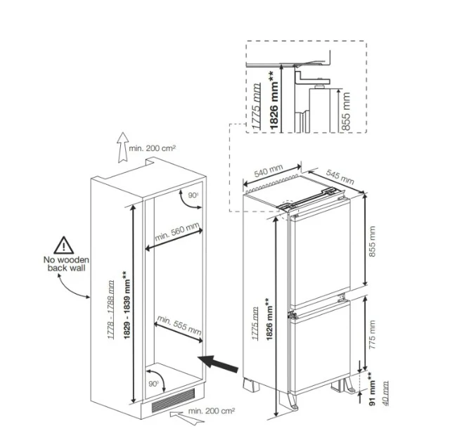 Hotpoint HPKS 1262B4 UK - White Integrated Fridge Freezer - 265L Capacity - -Low Frost- E Energy Rating - Image 6