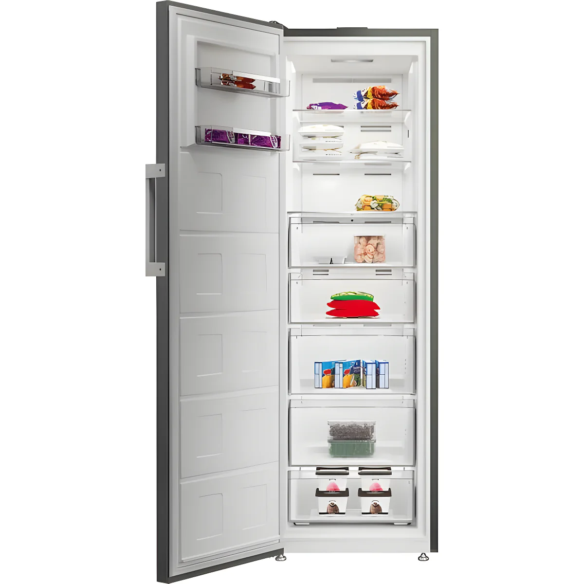 Hotpoint HPMFF 6312 XBR4UK - Dark Inox Tall Freezer- Garage Safe - 286L - E Energy - Image 4