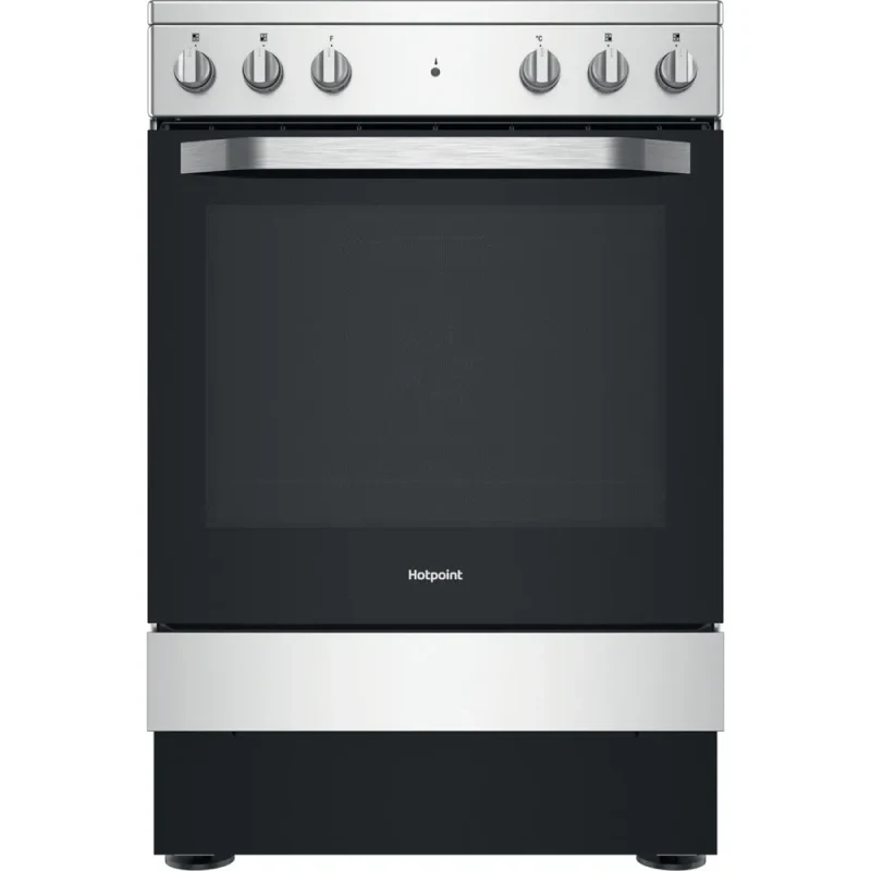 Hotpoint HS67V5KHX/UK - Silver 4 Zone Electric Cooker - Hydrolytic cleaning - A energy