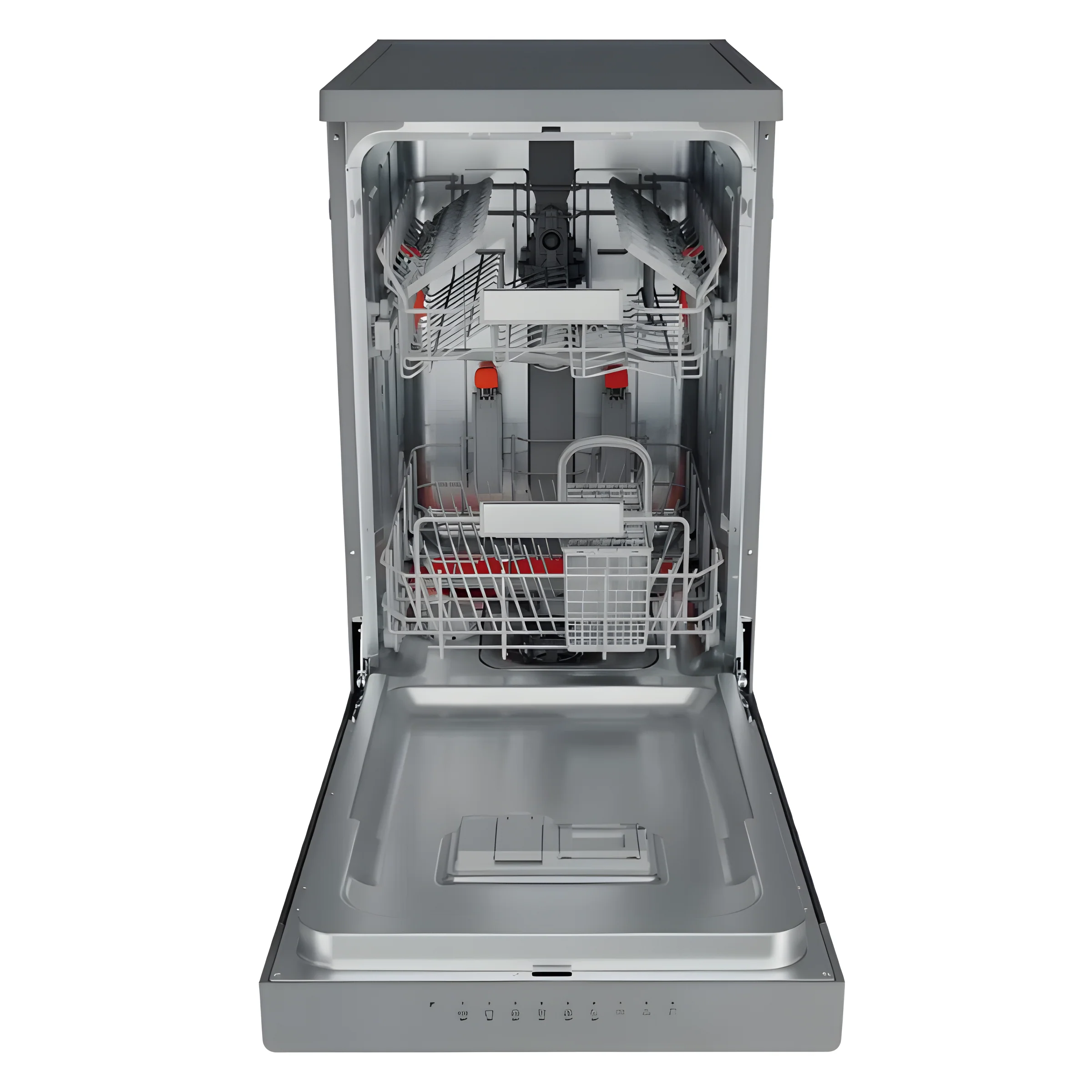 Hotpoint HSFO 3T223 W X UK N - Stainless steel Freestanding Dishwasher - E energy - Image 2