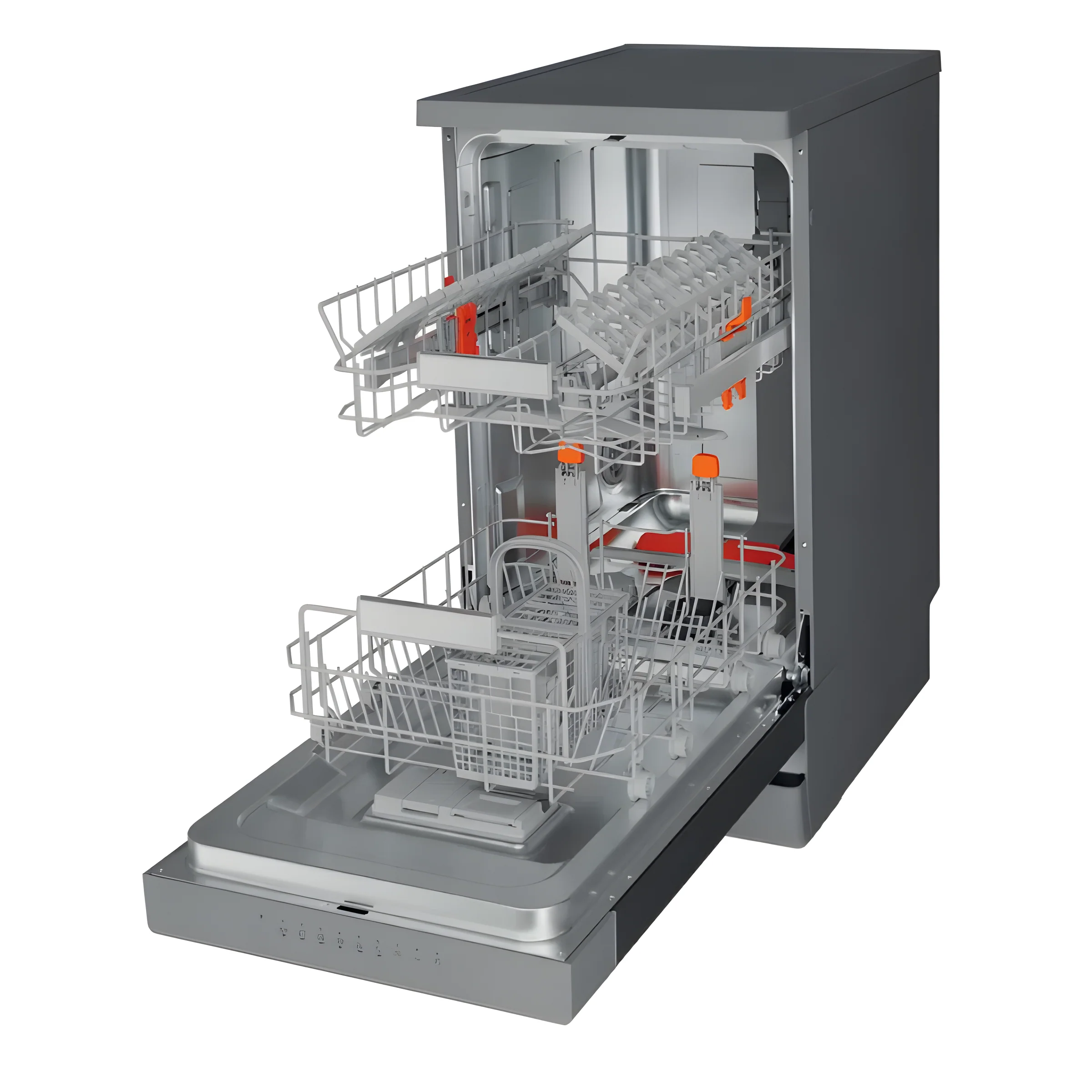 Hotpoint HSFO 3T223 W X UK N - Stainless steel Freestanding Dishwasher - E energy - Image 3