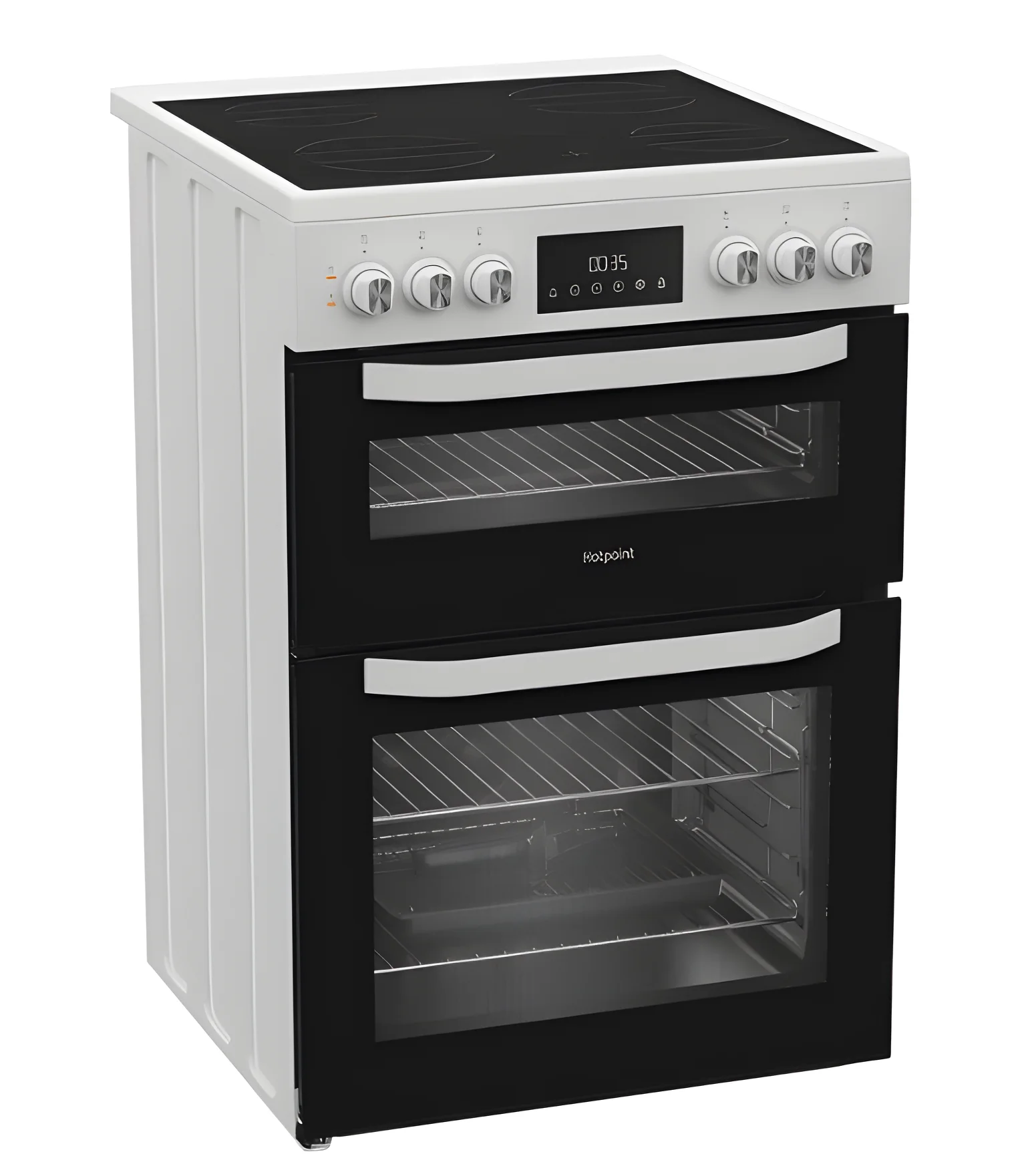 Hotpoint HTE6VDCW - White 60cm Electric Cooker - Ceramic Hob - A Energy - Image 3