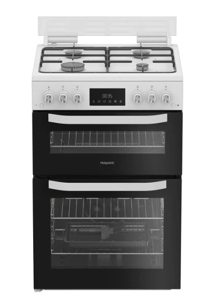 Hotpoint HTG6GDCW - White Gas Cooker - 78L Capacity - A+ Energy