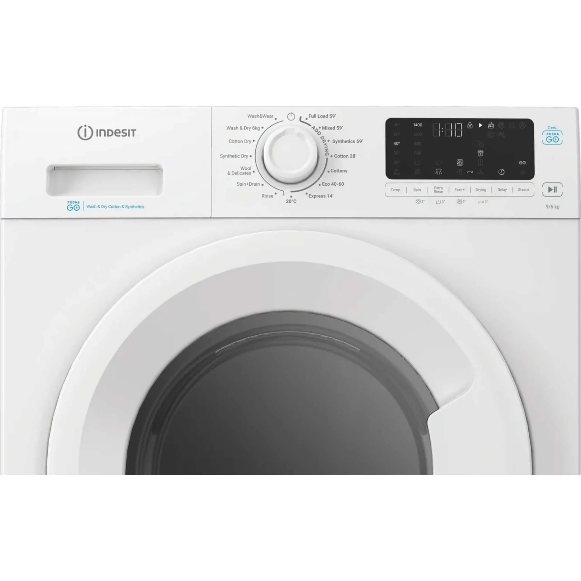 Hotpoint IDP 9646 PUSH&GO UK - White 9KG/6KG Washer Dryer - 1400 RPM - D Energy - Image 5