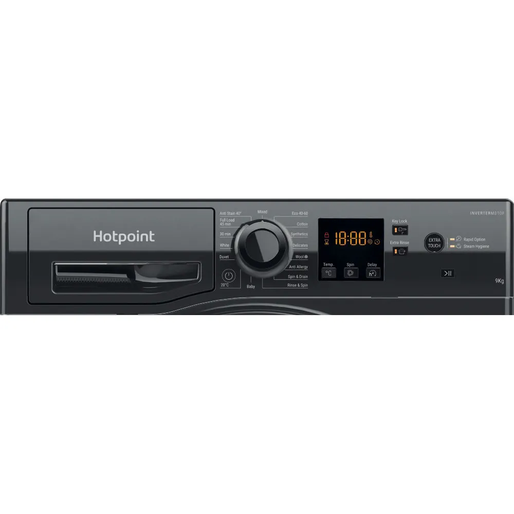 Hotpoint NSWF 946 BS UK - Black 9KG Washing Machine - 1400 RPM - A energy - Image 5