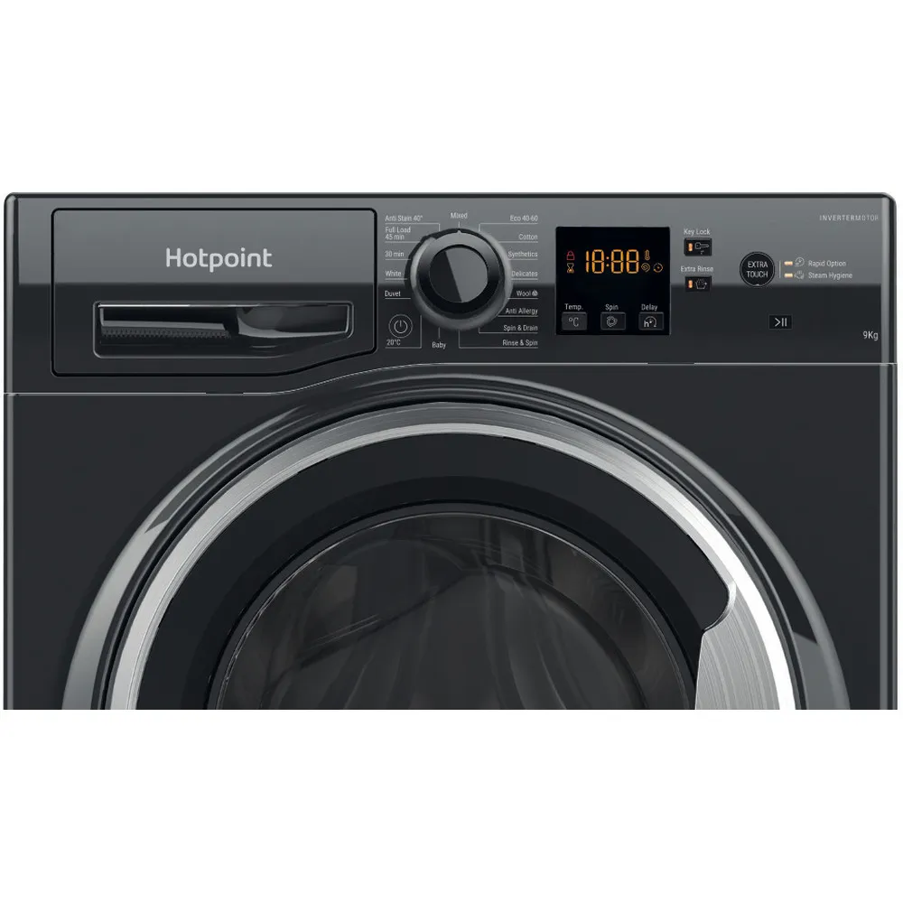 Hotpoint NSWF 946 BS UK - Black 9KG Washing Machine - 1400 RPM - A energy - Image 6